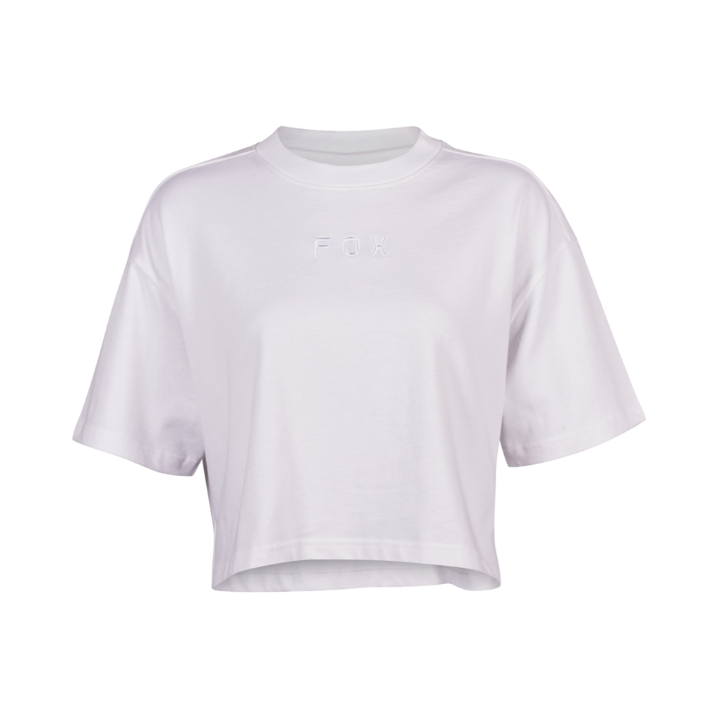 Fox Racing W Wordmark Os Crop Tee in WEISS