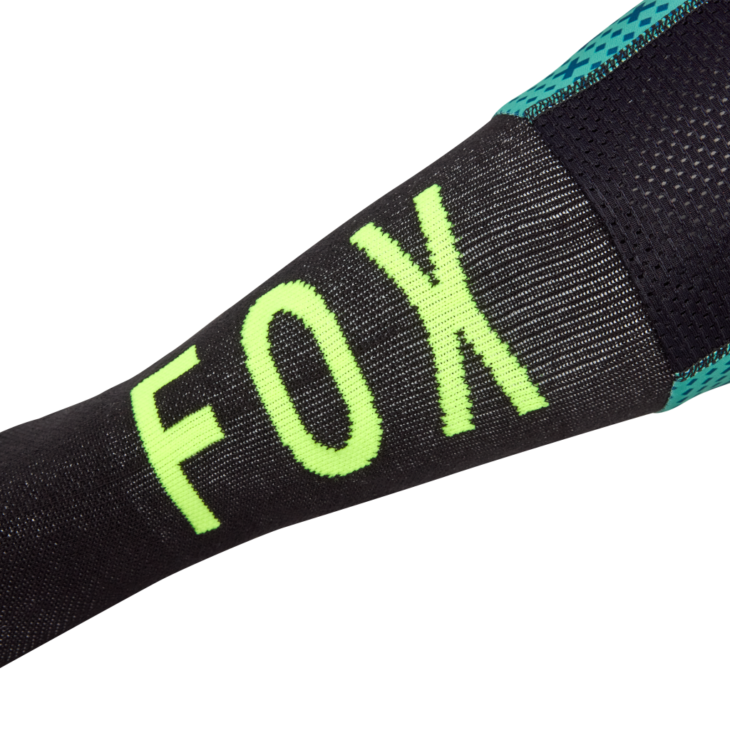 Fox Racing Flexair Fracture Knee Brace Motocross Socken in GRÜN