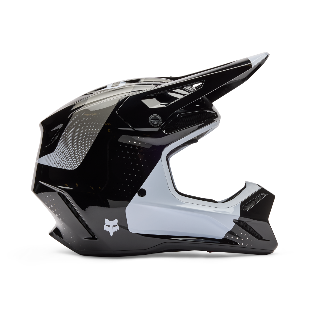 Fox Racing V3 Tine Motocross Helm in SCHWARZ