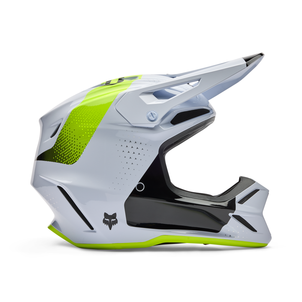 Fox Racing V3 Tine Motocross Helm in WEISS
