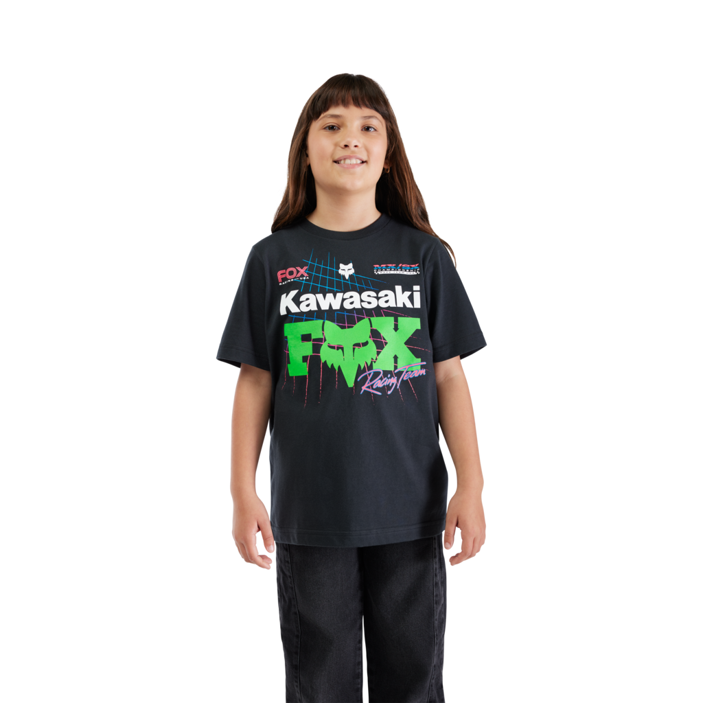 Fox Racing Yth Fox X Kawi SS Tee in SCHWARZ