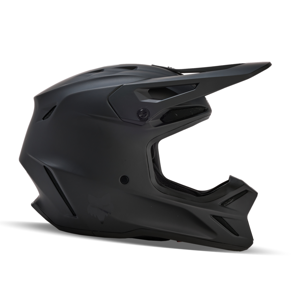 Fox Racing V3 Solid Motocross Helm in SCHWARZ