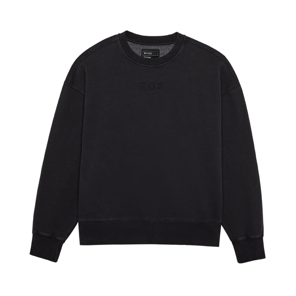 Fox Racing Wordmark Oversized Fleece Crew in SCHWARZ