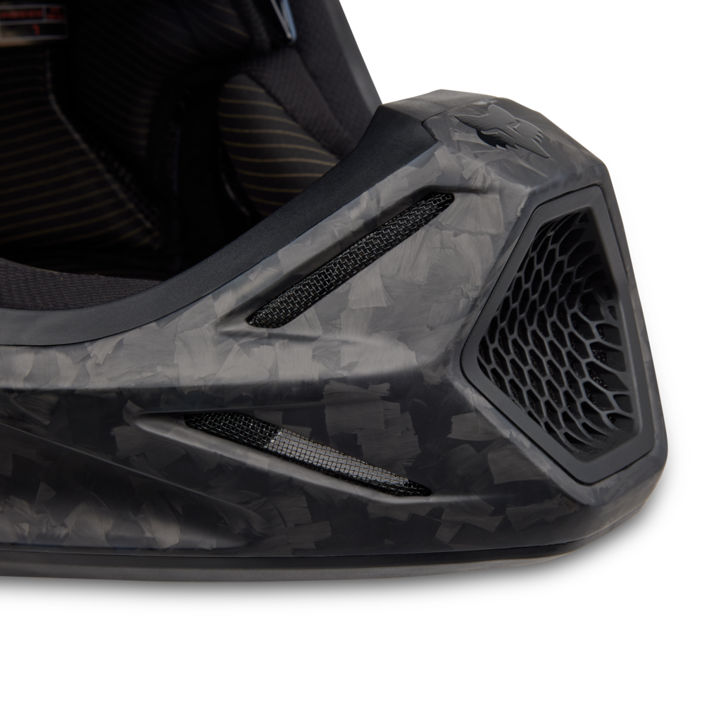 Fox Racing V3 RS Carbon Solid Motocross Helm in SCHWARZ