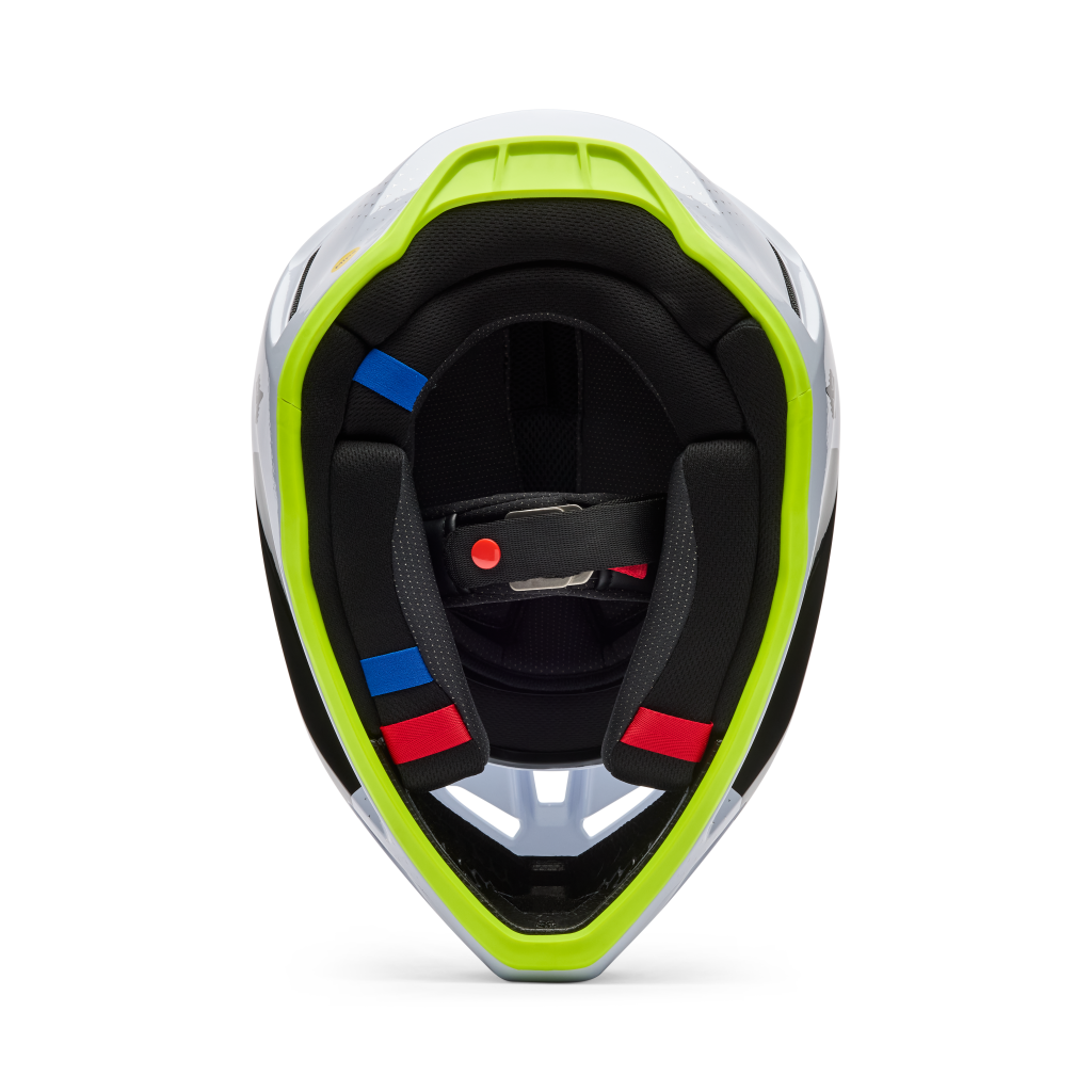 Fox Racing V3 Tine Motocross Helm in WEISS