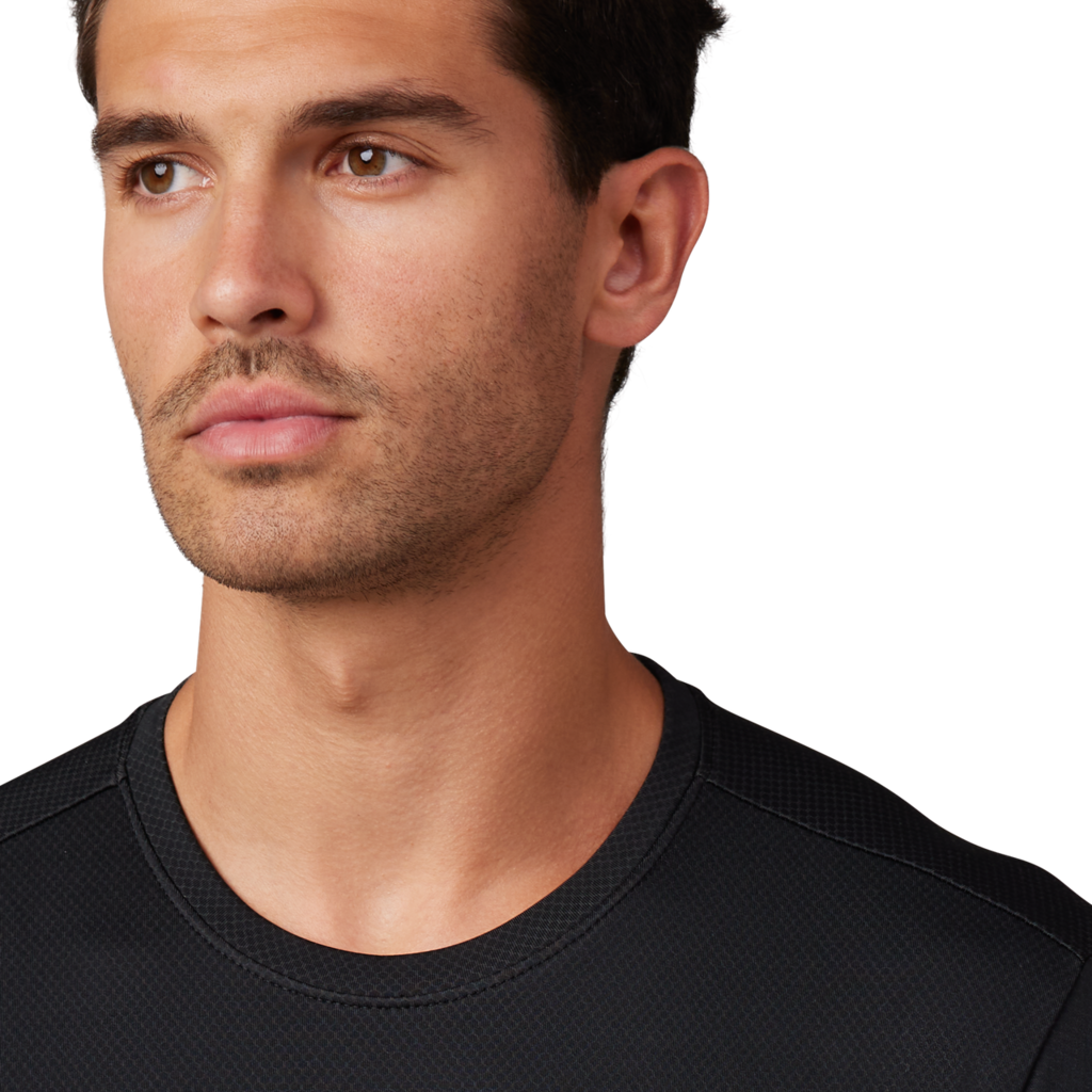 Fox Racing Tecbase Fire LS Shirt in SCHWARZ