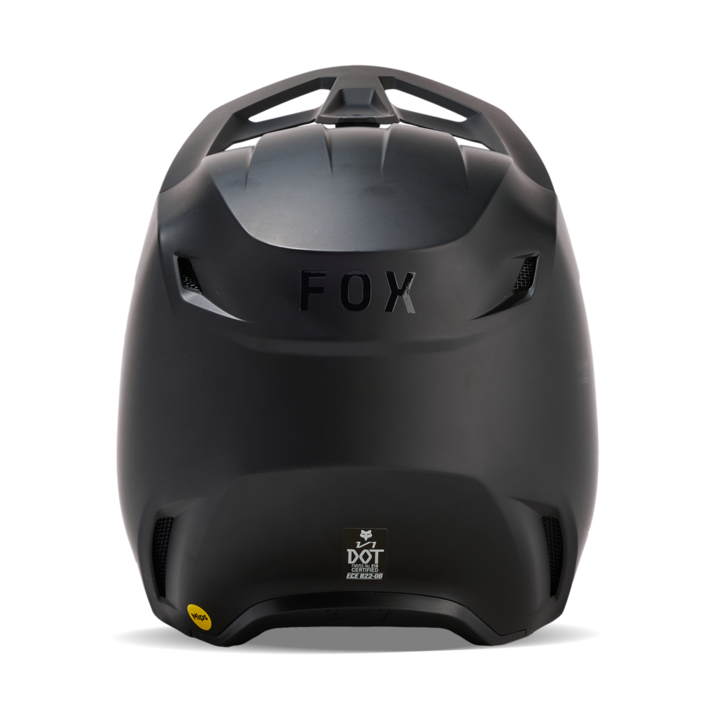 Fox Racing Yth V1 Matte Motocross Helm in SCHWARZ
