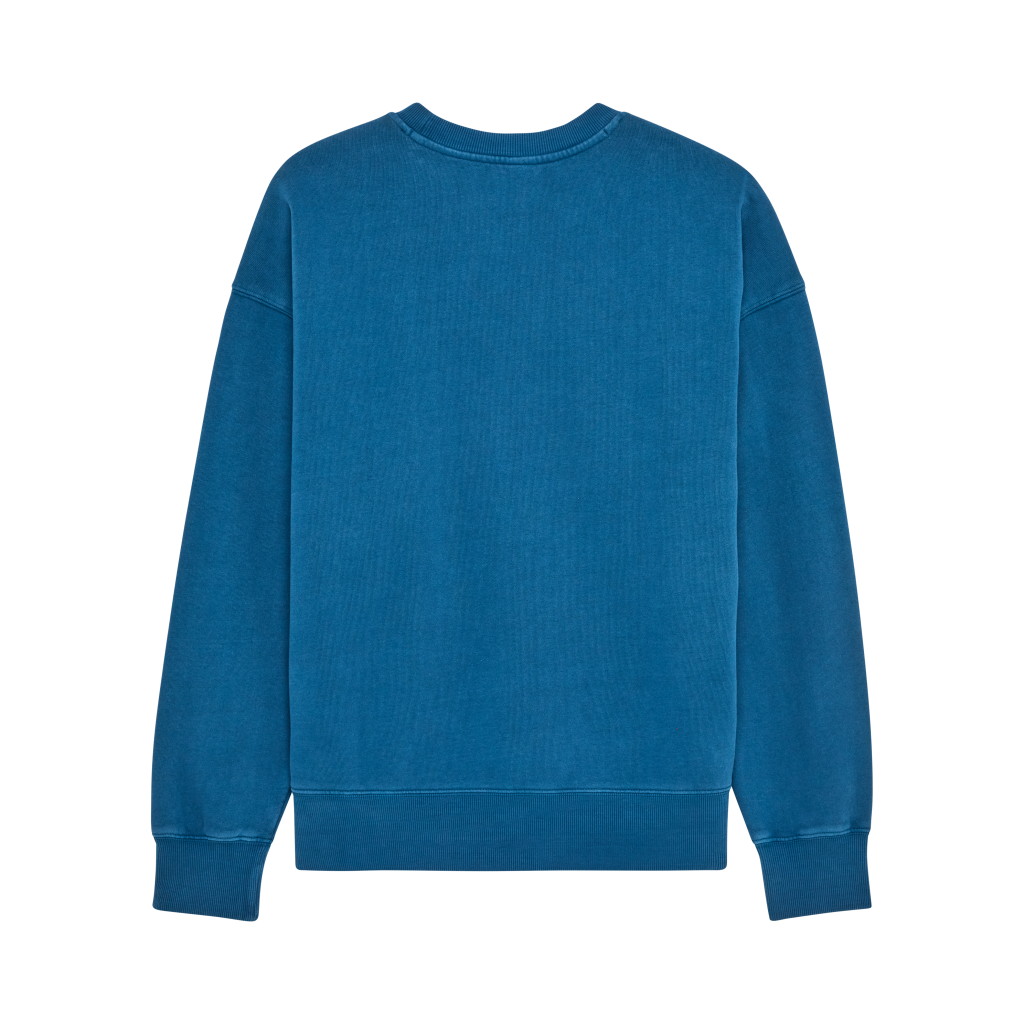 Fox Racing Wordmark Oversized Fleece Crew in BLAU
