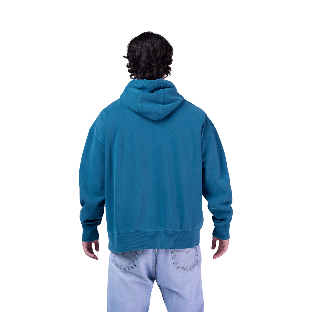 Fox Racing Wordmark Oversized Fleece in BLAU