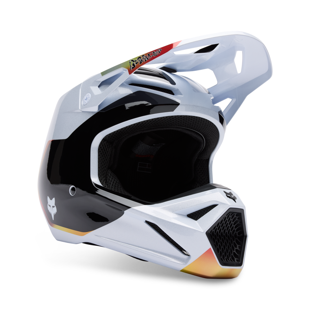 Fox Racing V1 Hello Future Motocross Helm in WEISS