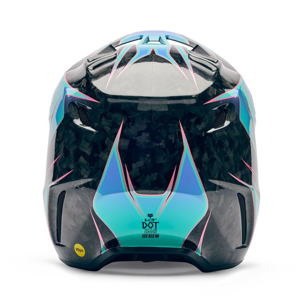 Fox Racing V3 RS Canvas Motocross Helm in BLAU