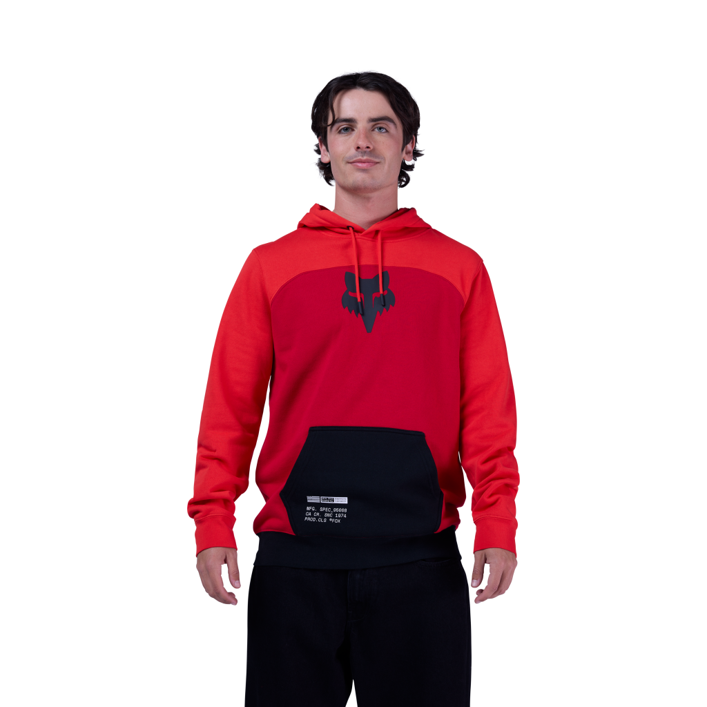Fox Racing Fracture Paneled Fleece in ROT
