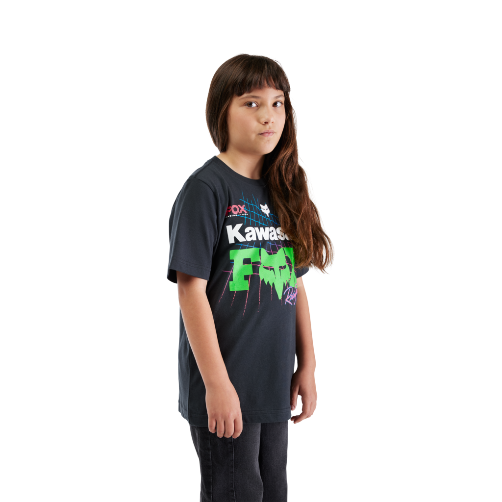 Fox Racing Yth Fox X Kawi SS Tee in SCHWARZ