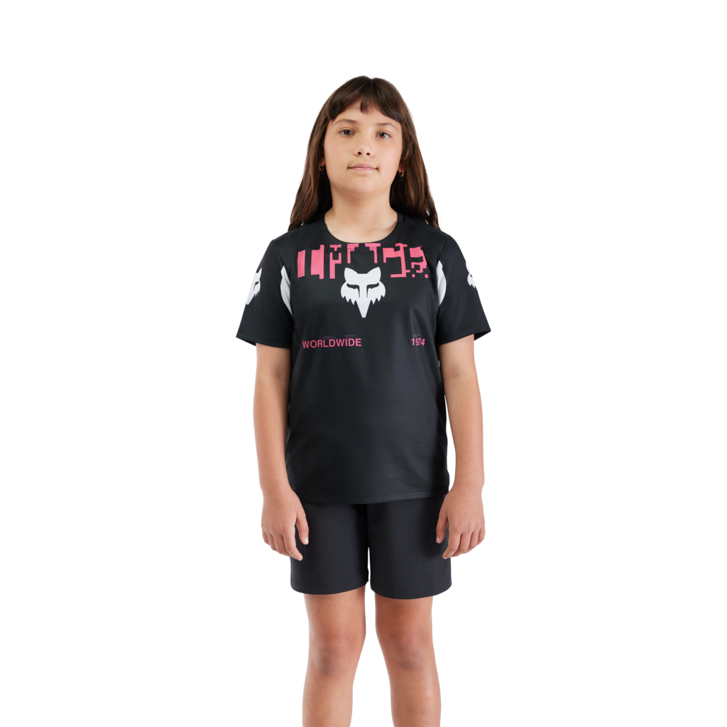 Fox Racing Yth Ranger SS Digi Image Trikot kurzarm in SCHWARZ