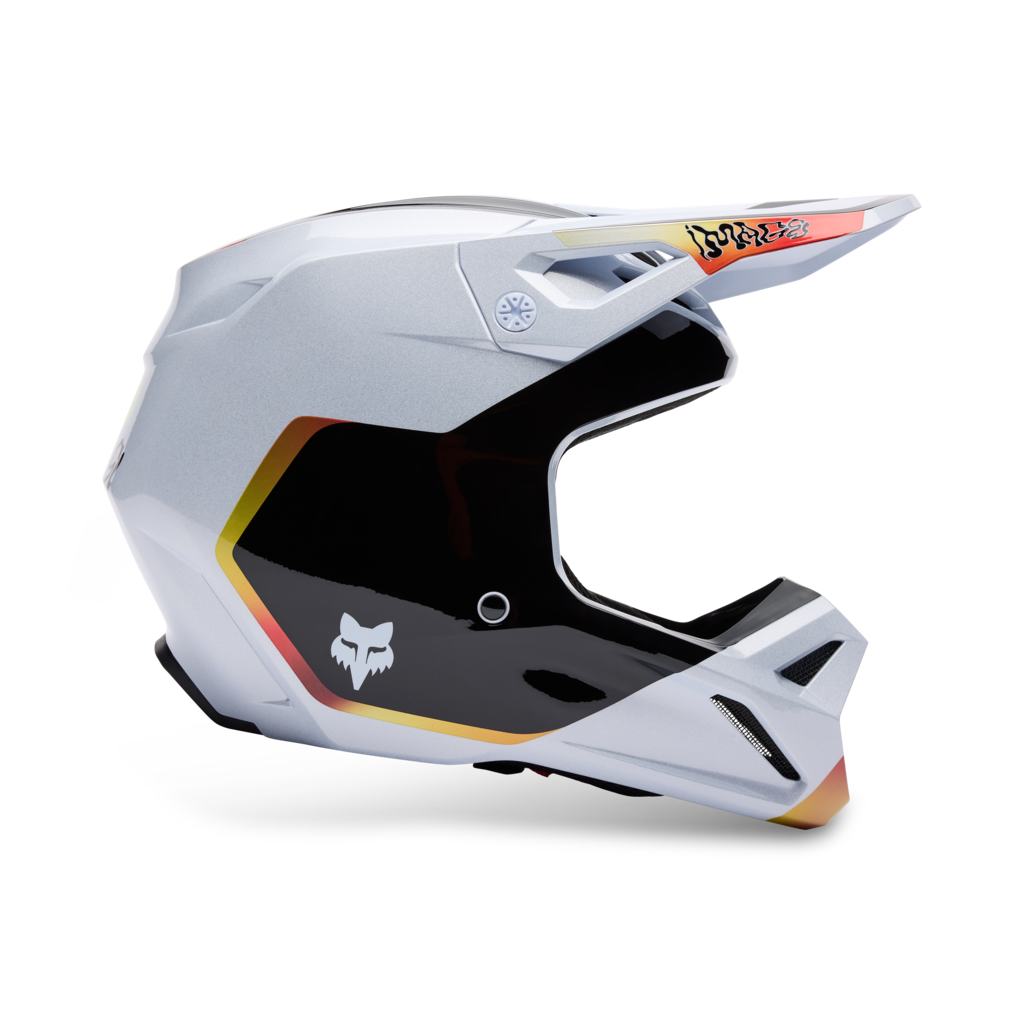 Fox Racing V1 Hello Future Motocross Helm in WEISS