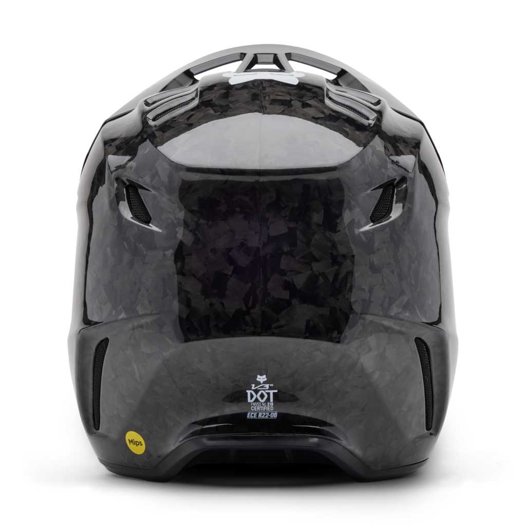 Fox Racing V3 RS Carbon Solid Motocross Helm in SCHWARZ