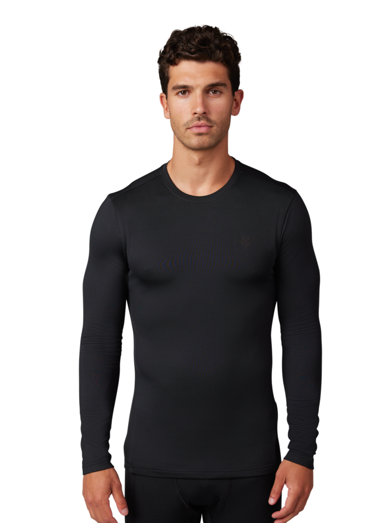 Fox Racing Tecbase Fire LS Shirt in SCHWARZ