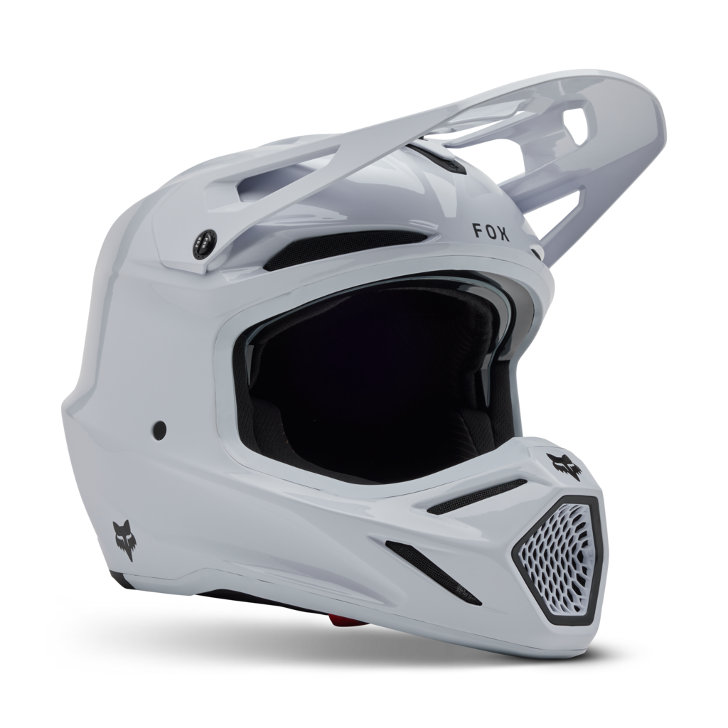 Fox Racing V3 RS Carbon Solid Motocross Helm in WEISS