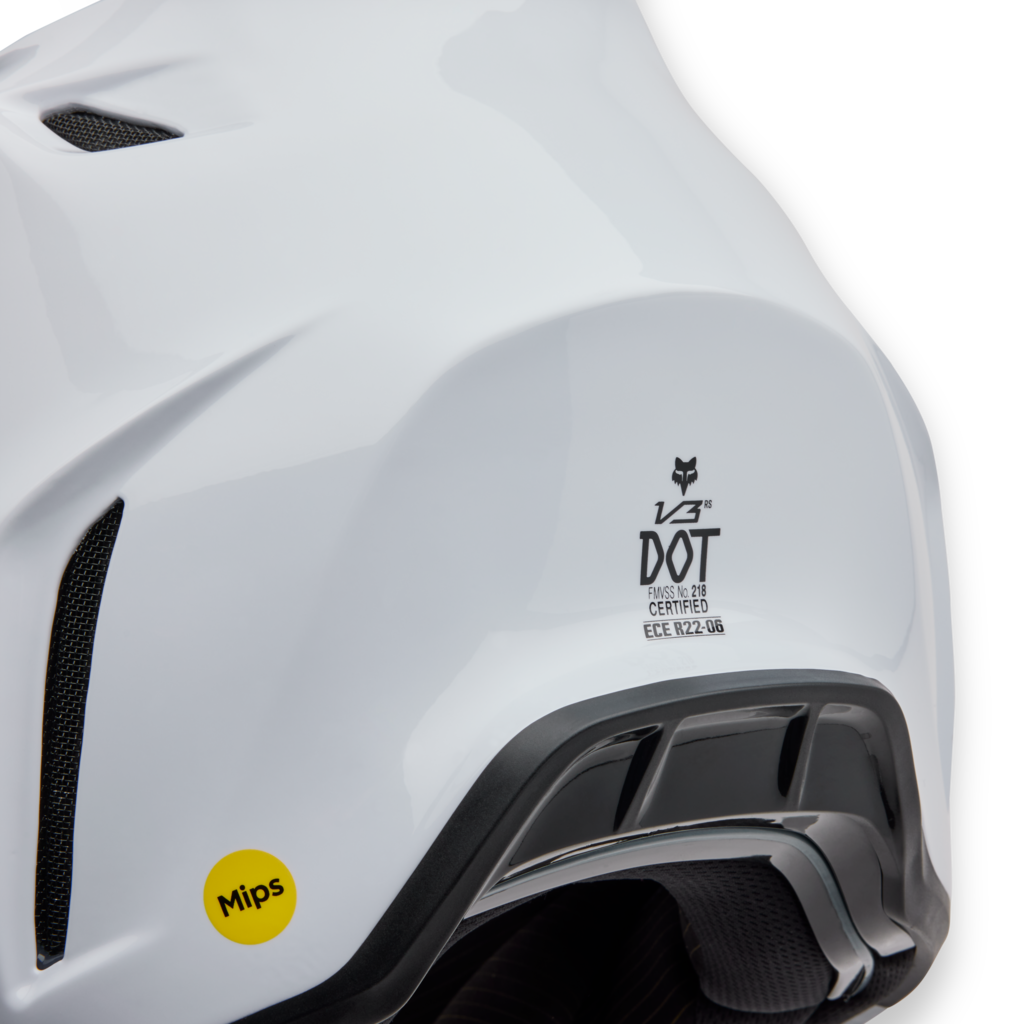 Fox Racing V3 RS Carbon Solid Motocross Helm in WEISS