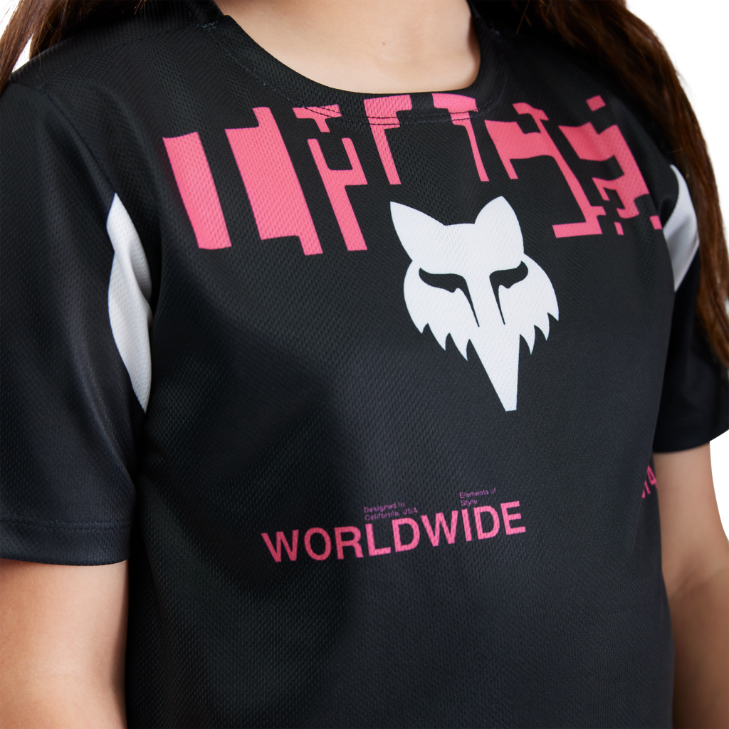 Fox Racing Yth Ranger SS Digi Image Trikot kurzarm in SCHWARZ