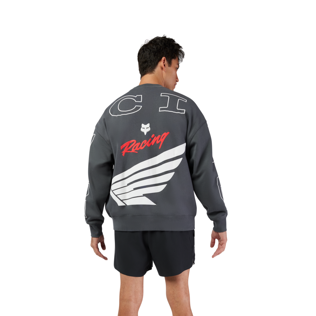 Fox Racing Honda Oversized Fleece Crew in GRAU