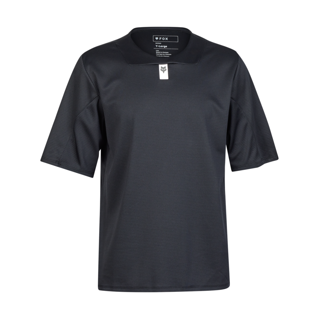 Fox Racing Yth Defend SS Jersey in SCHWARZ