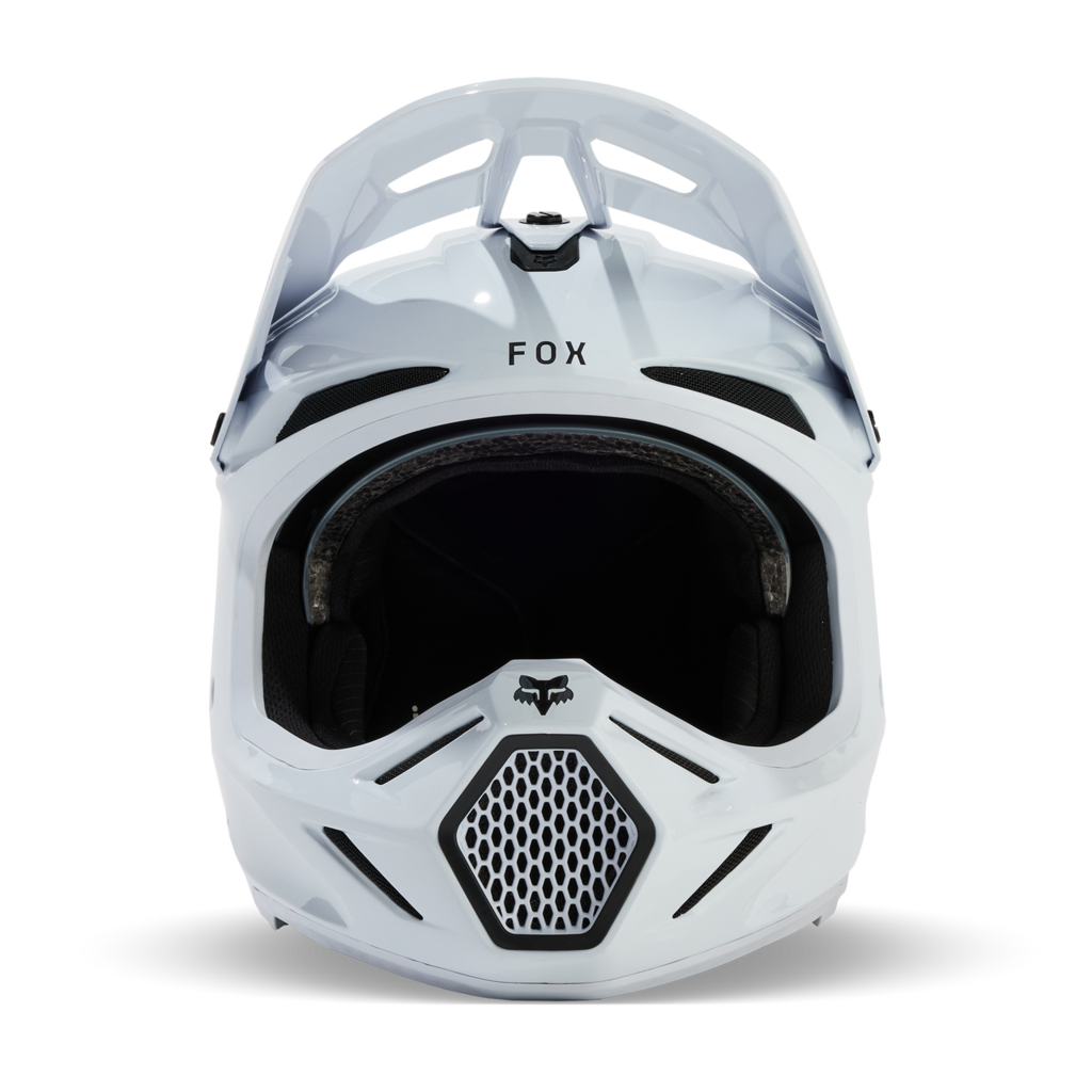 Fox Racing V3 RS Carbon Solid Motocross Helm in WEISS