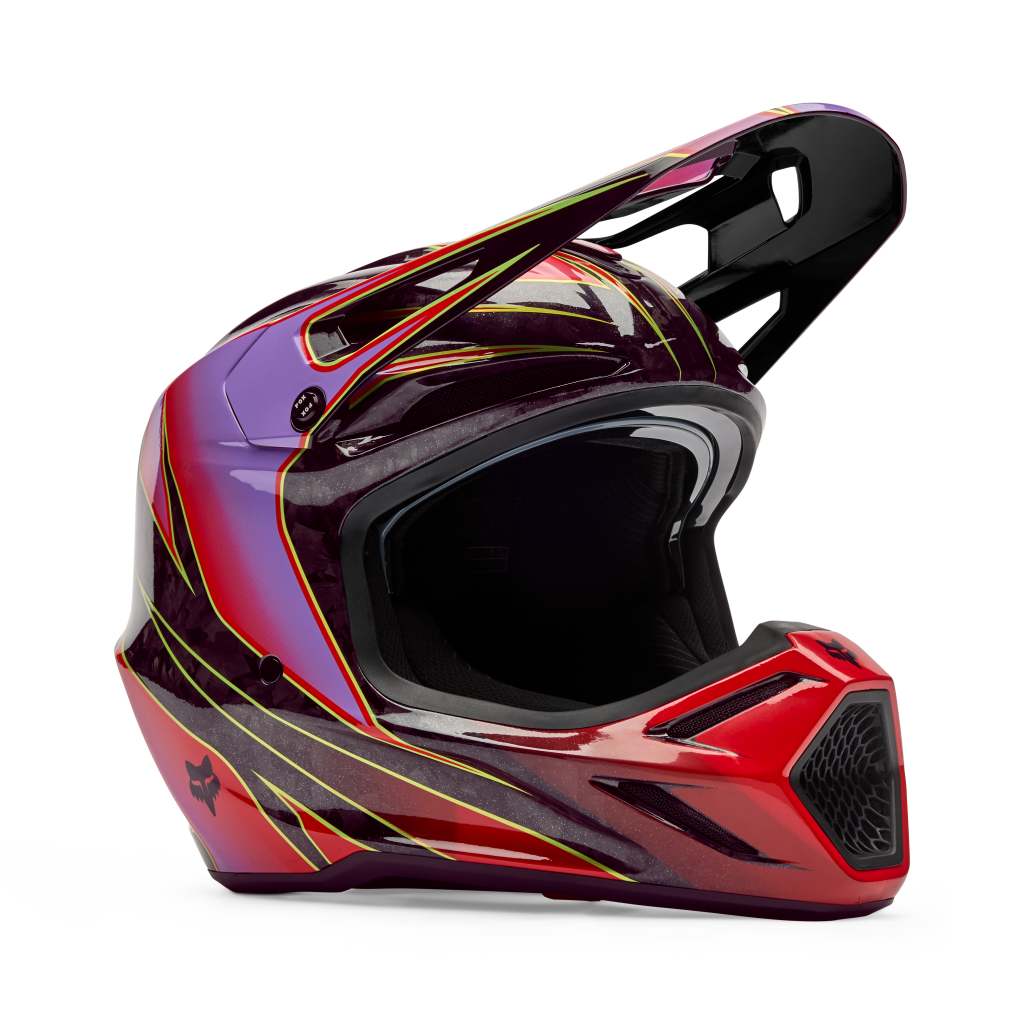 Fox Racing V3 RS Canvas Motocross Helm in ROT