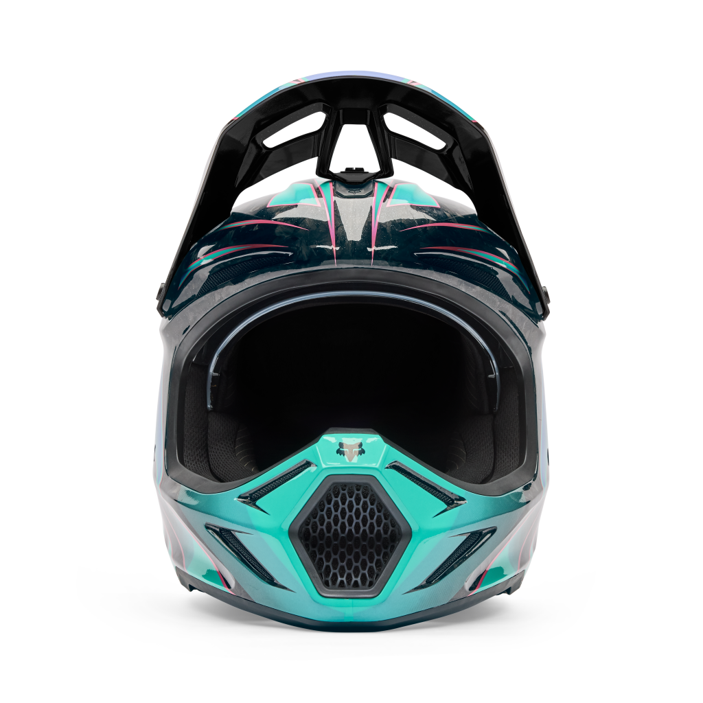Fox Racing V3 RS Canvas Motocross Helm in BLAU