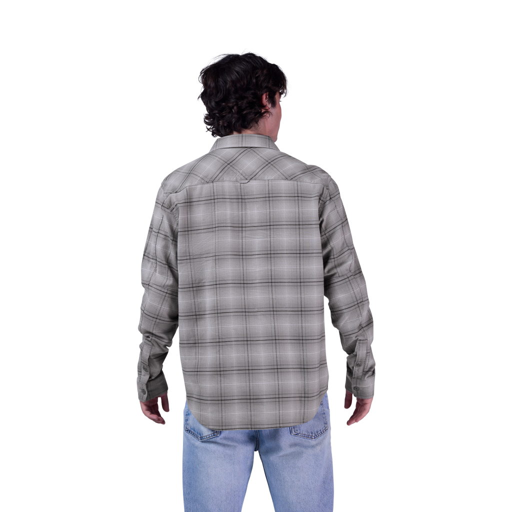 Fox Racing Survivalist Stretch Flannel LS in GRAU