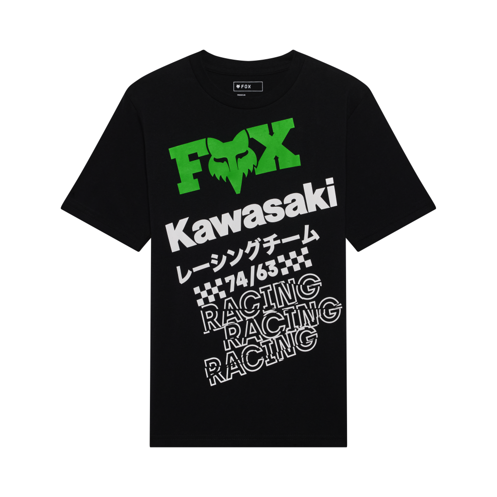 Fox Racing Yth Kawi Ss Tee in SCHWARZ