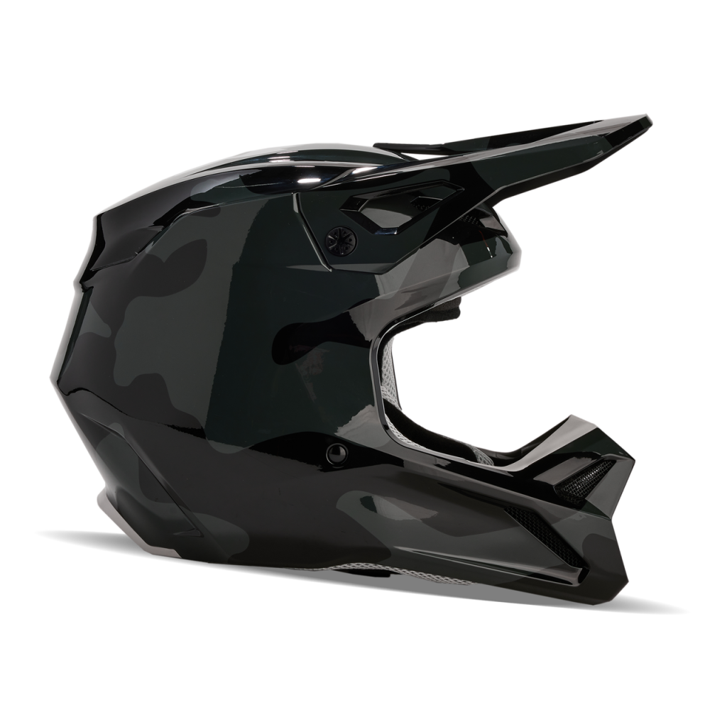 Fox Racing V1 Bnkr Motocross Helm in SCHWARZ