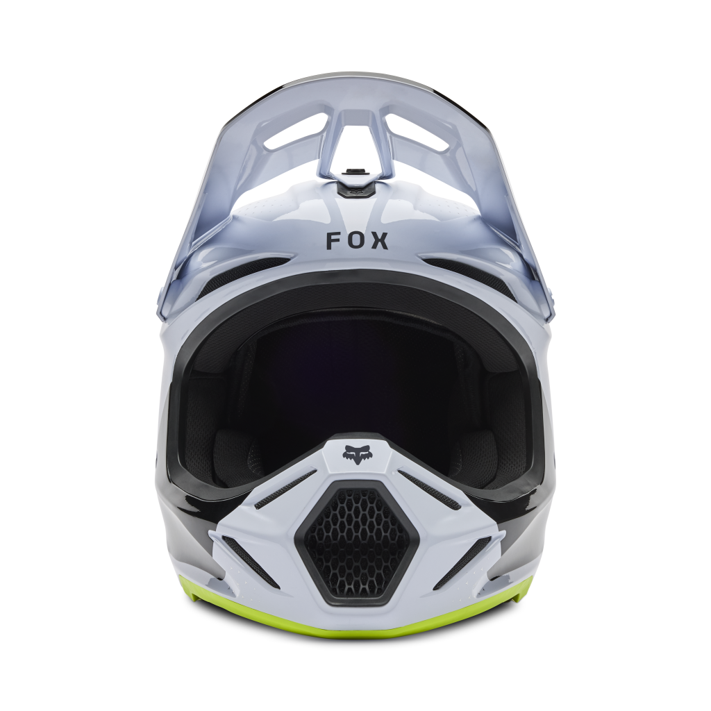 Fox Racing V3 Tine Motocross Helm in WEISS