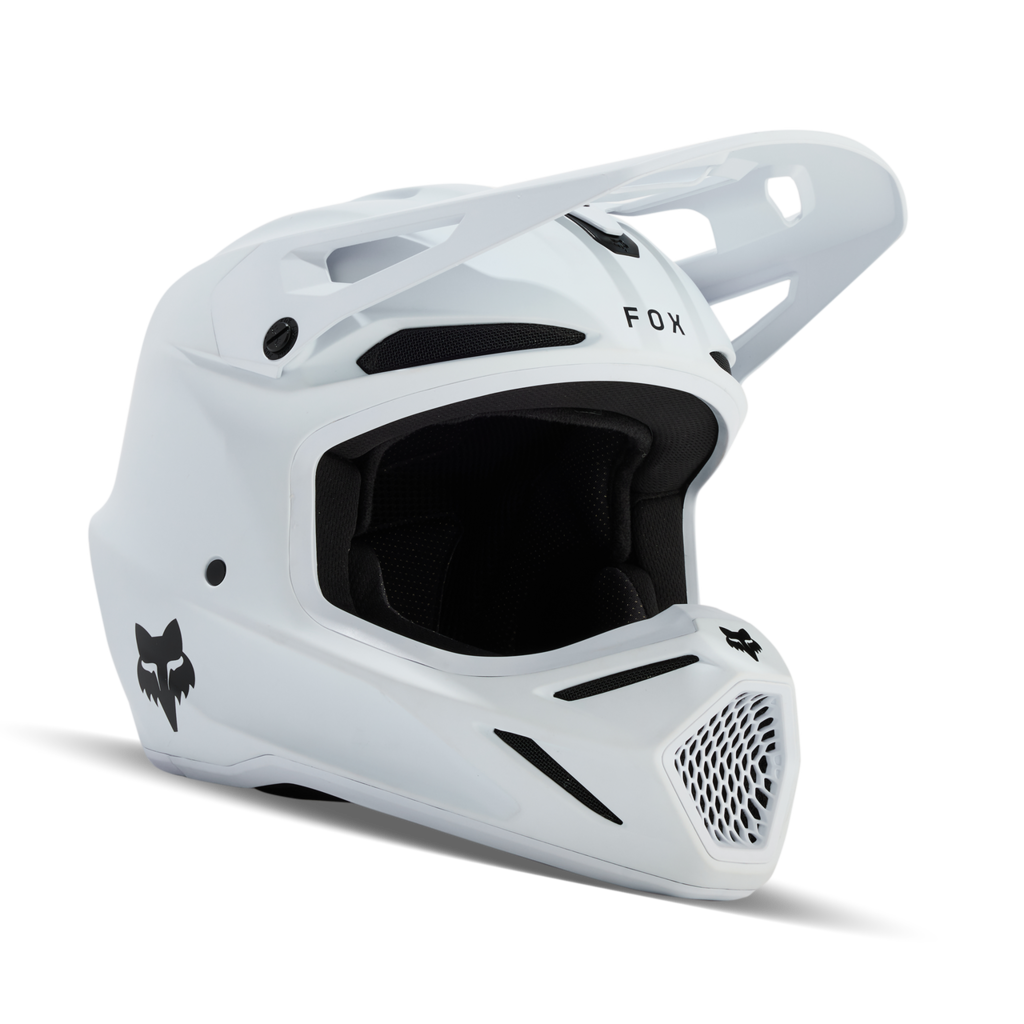 Fox Racing V3 Solid Motocross Helm in WEISS