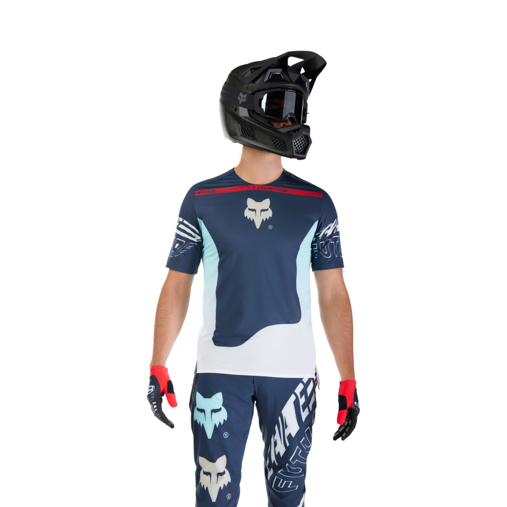 Fox Racing Flexair SS Elevated Trikot kurzarm in BLAU