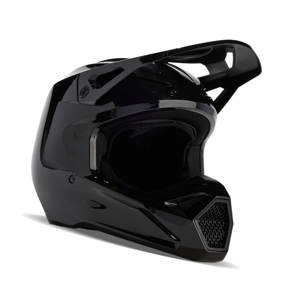 Fox Racing V1 Solid Motocross Helm in SCHWARZ