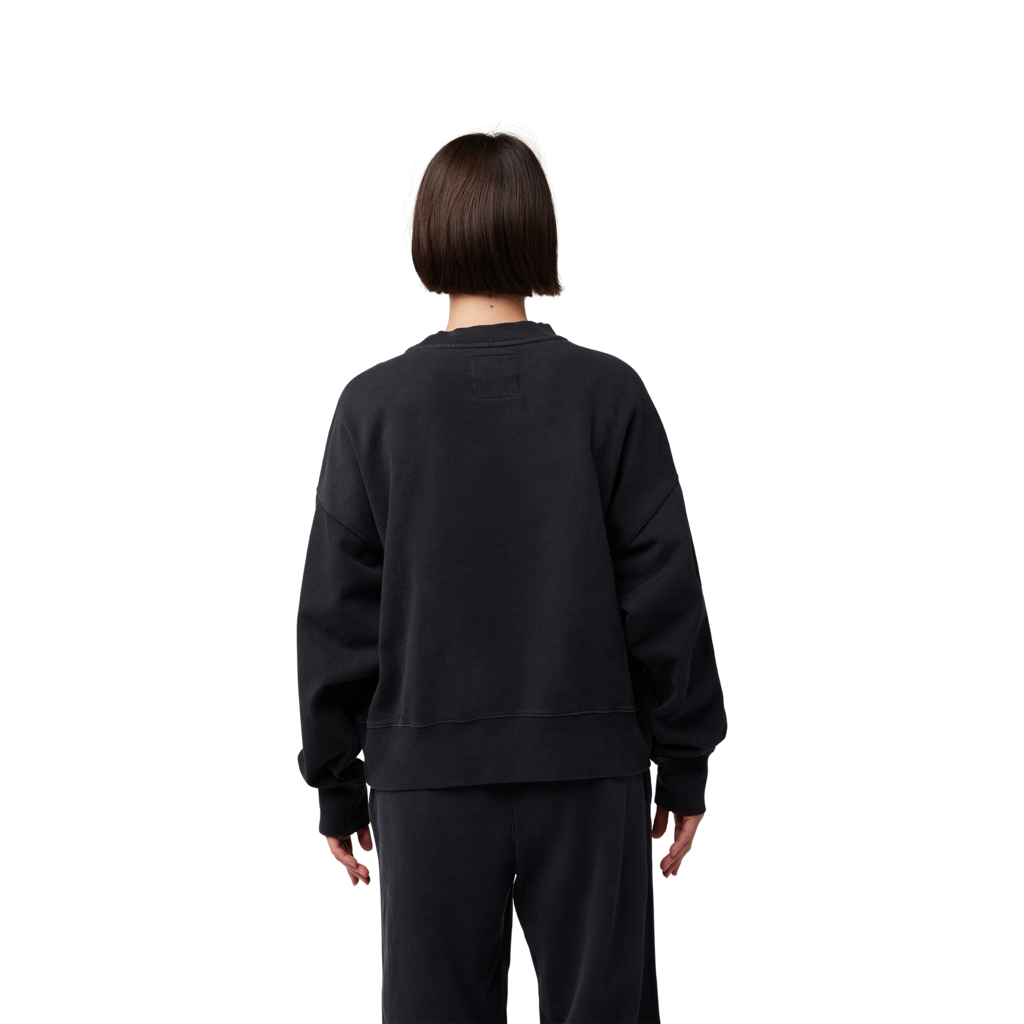 Fox Racing W Wordmark Ov Fleece Crew in SCHWARZ