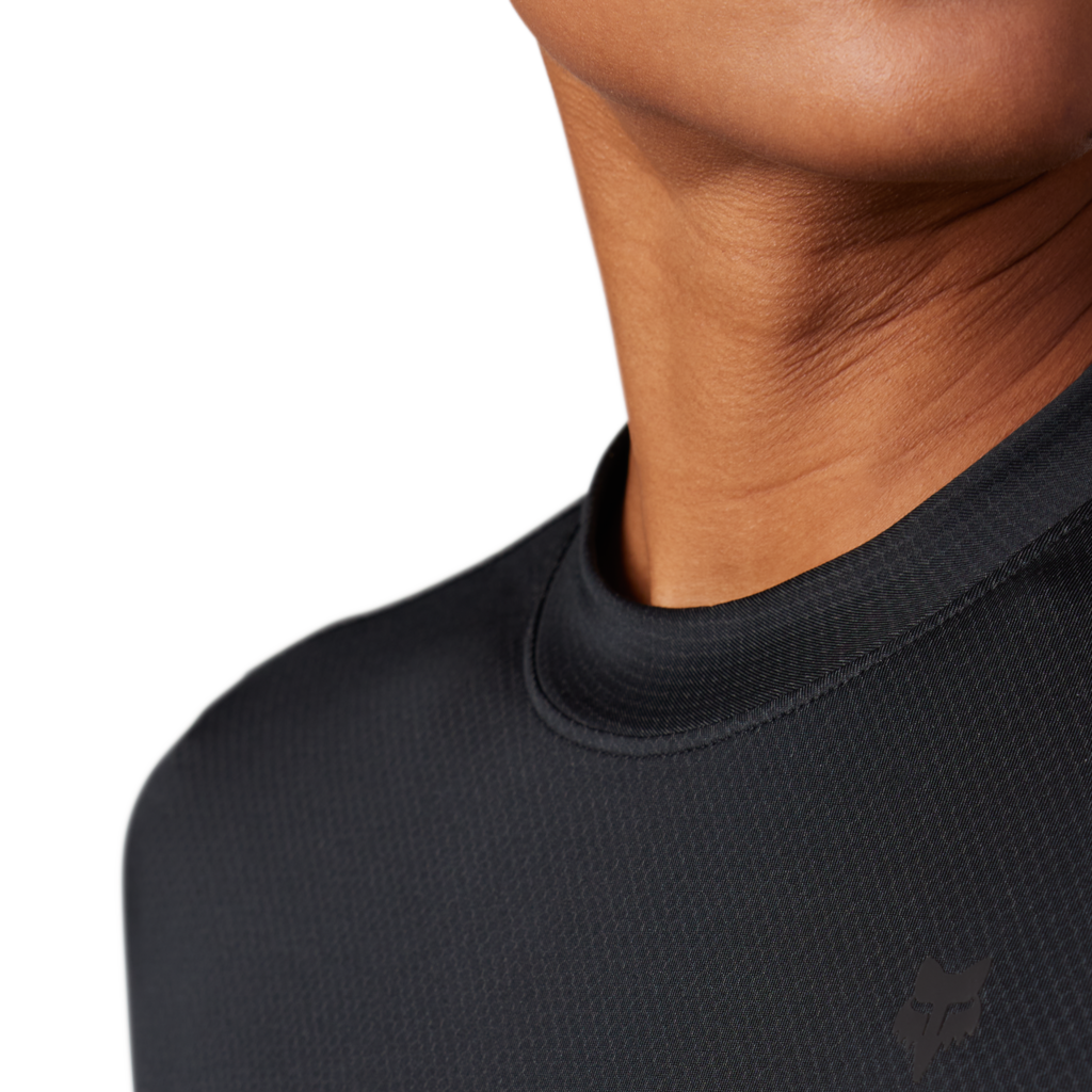 Fox Racing W Tecbase Fire LS Shirt in SCHWARZ