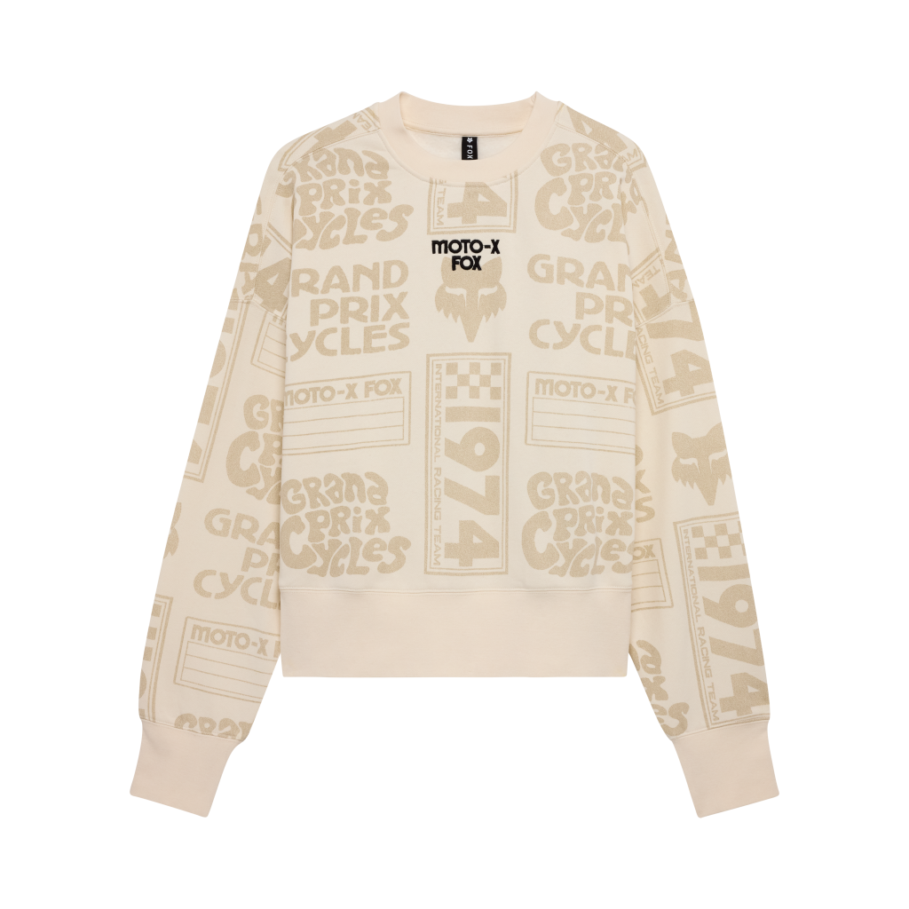Fox Racing W Circa 74 Oversized Fleece Crew in WEISS