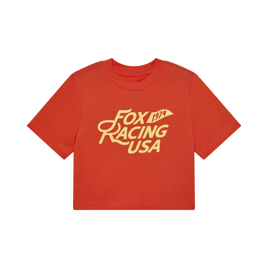 Fox Racing W Fox Usa Baby Tee in ORANGE
