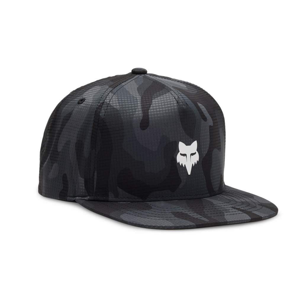 Fox Racing Fox Head Camo Tech Snapback Cap in SCHWARZ
