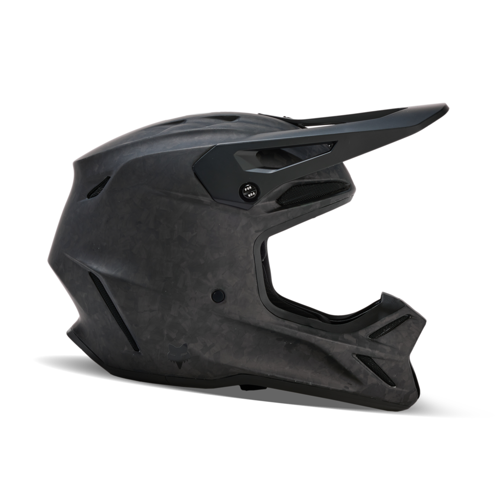 Fox Racing V3 RS Carbon Solid Motocross Helm in SCHWARZ
