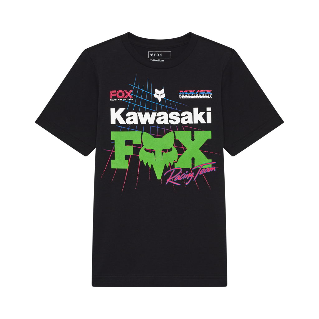 Fox Racing Yth Fox X Kawi SS Tee in SCHWARZ
