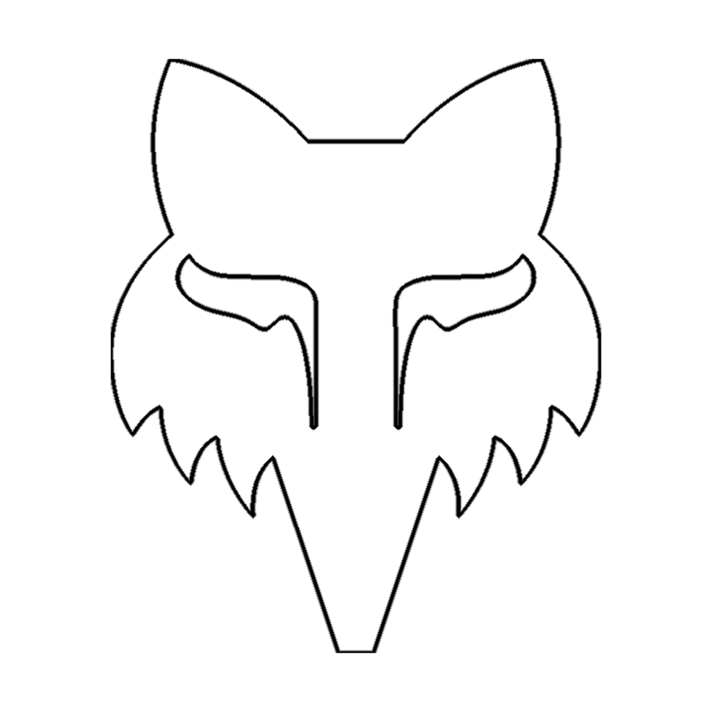 Fox Racing Fox Head 2.5" - Die Cut Vinyl in WEISS