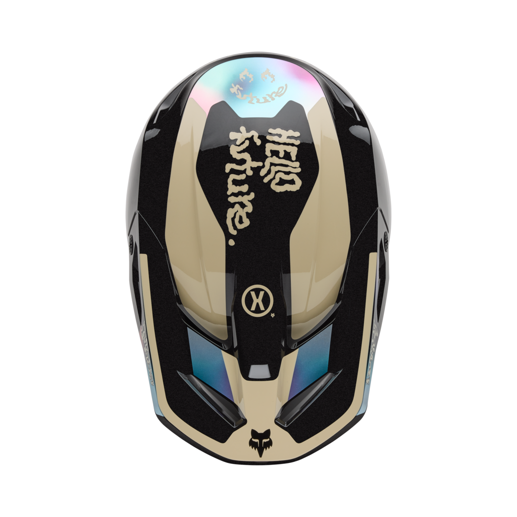 Fox Racing V1 Hello Future Motocross Helm in SCHWARZ
