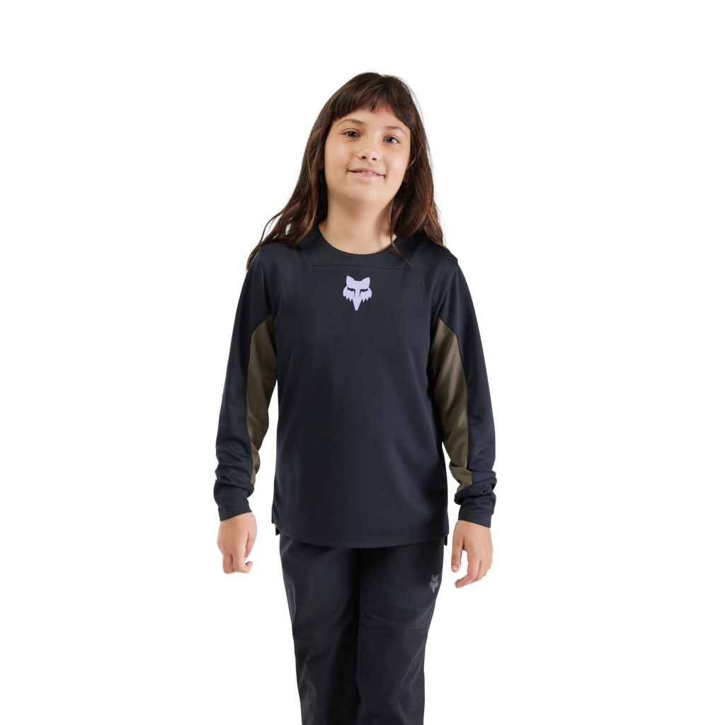 Fox Racing Yth Defend LS Park Trikot langarm in SCHWARZ