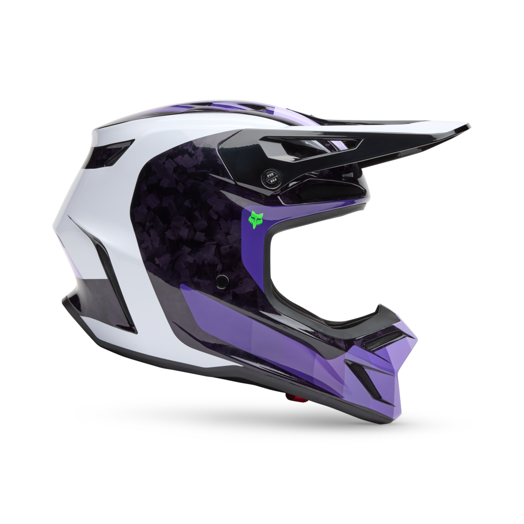Fox Racing V3 RS Grid Helmet in SCHWARZ