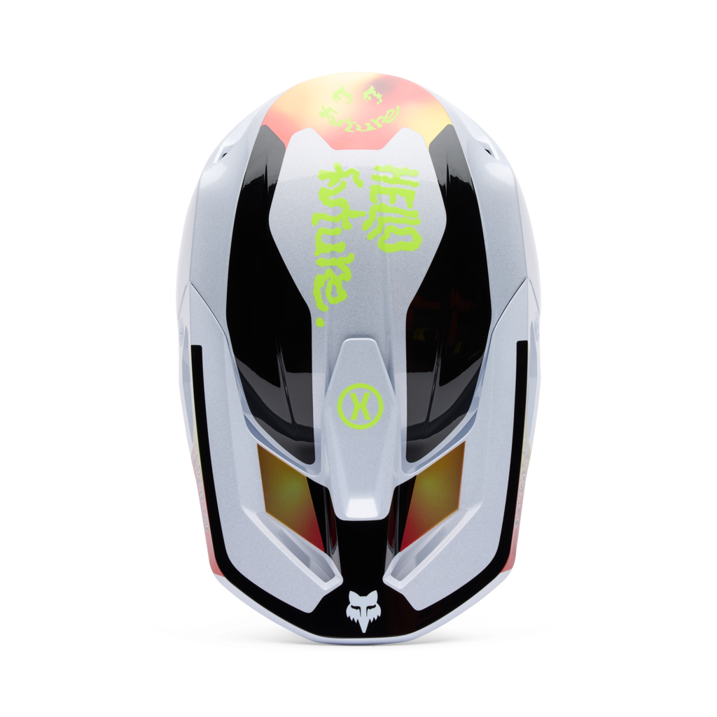 Fox Racing V1 Hello Future Motocross Helm in WEISS