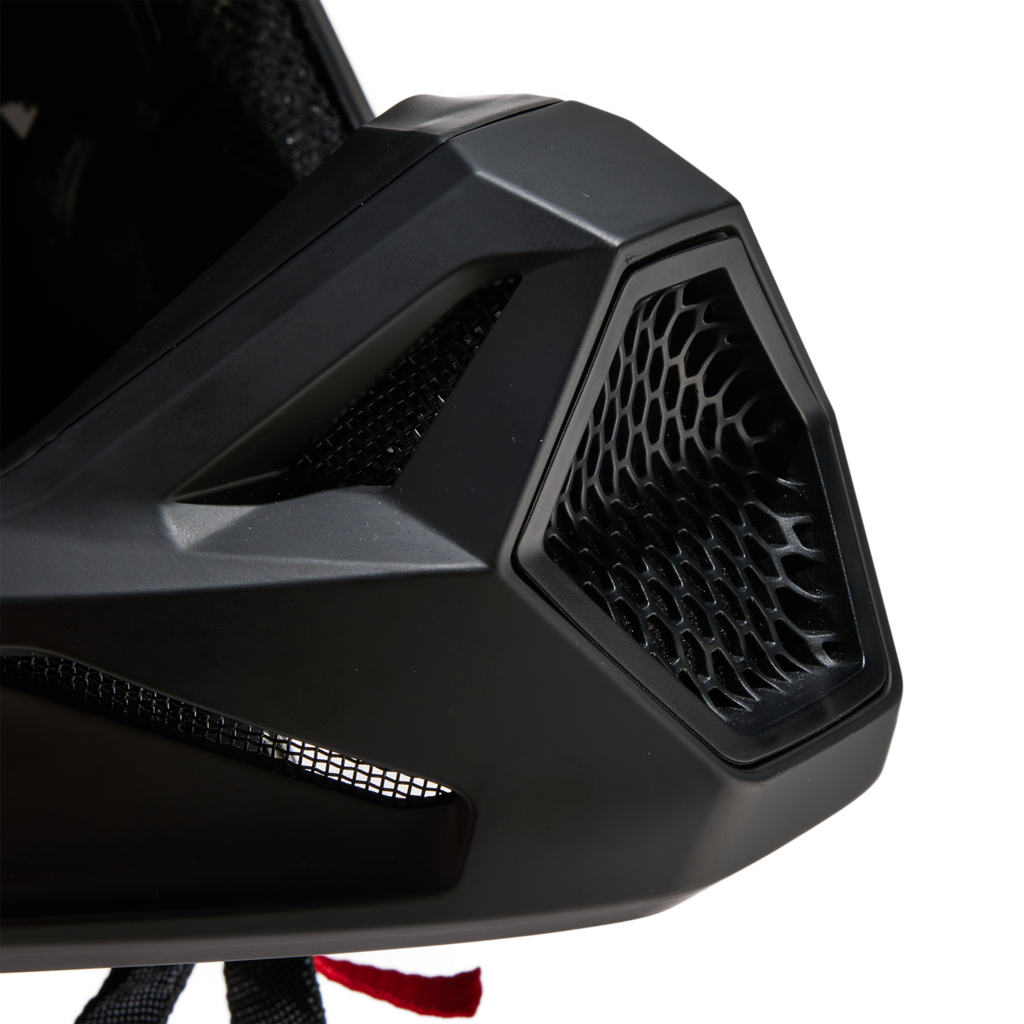 Fox Racing Yth V1 Matte Motocross Helm in SCHWARZ