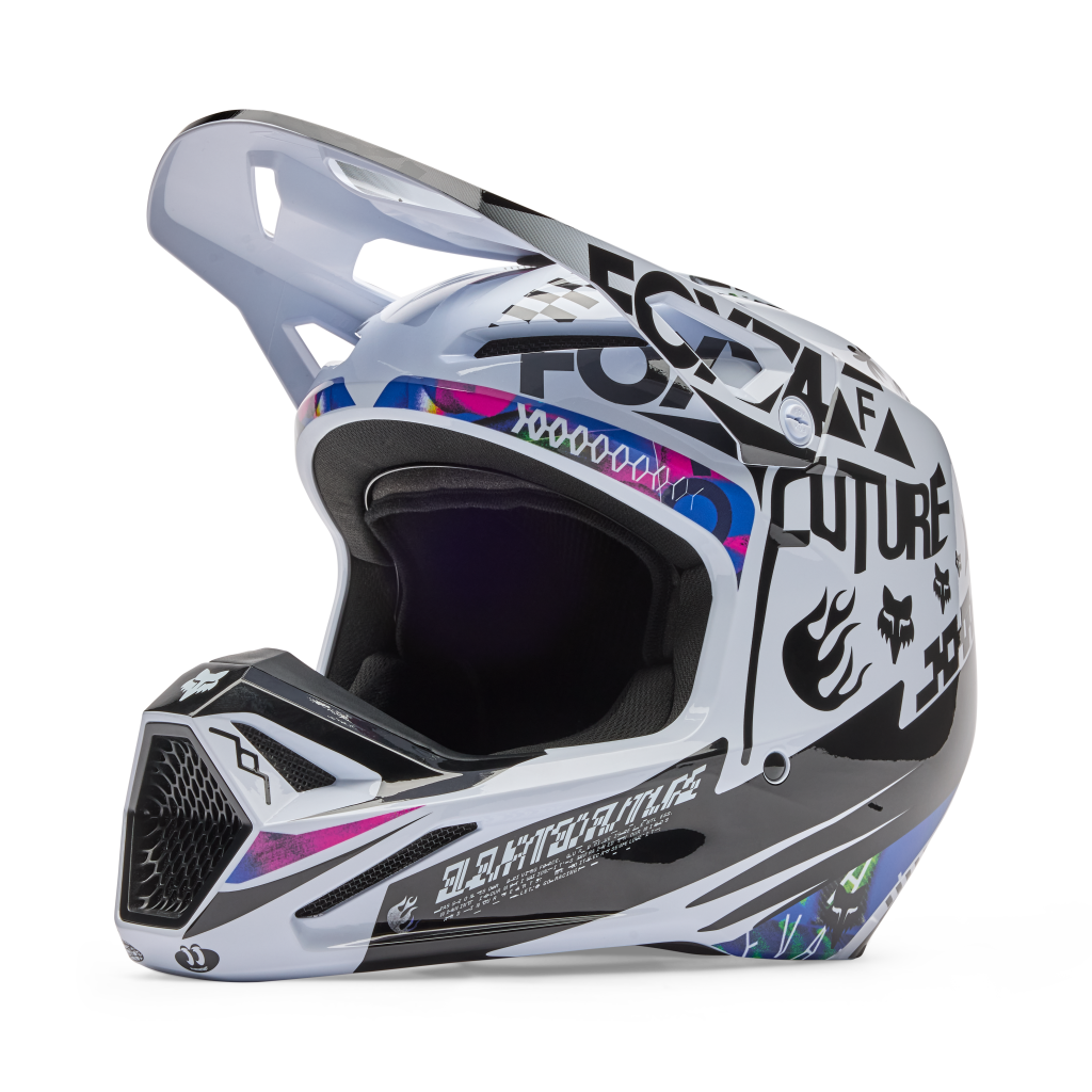 Fox Racing V1 Image Cosmo Motocross Helm in WEISS
